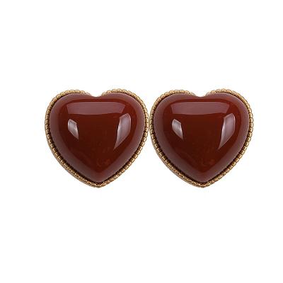 China FASHIONABLE Wholesale KDB8997 Jade Earring Heart Sterling Silver Earrings for sale