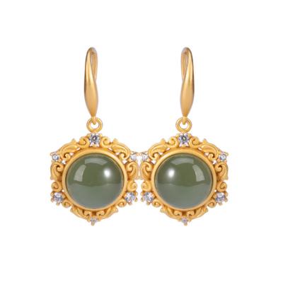 China FASHIONABLE Wholesale Jade KDB8996 Sterling Silver Earring for sale