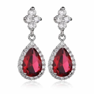 China FASHIONABLE Wholesale Real Zircon KDB8965 Long Silver Drop Earrings for sale