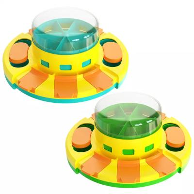 China Hot Selling Pet Faulty Damper Cylindrical Pet Driver Viable Toy Puzzle Training Button Out Slow Food Feeding Dispenser for sale