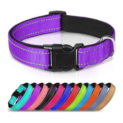 China Thoughtful In Stock 12 Colors Thoughtful Collars Customized Soft Adjustable Nylon Waterproof Thoughtful Dog Collar for sale