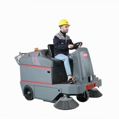 China STERLL ST5 Hotels Ride On Floor Sweeper Warehouse Workshop Iron Filings Industrial Waste Sweeping Tricycle With Water Tank for sale