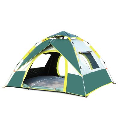 China Diagonal tie type 3 season outdoor portable waterproof single layer automatic folding camping tent wholesale for sale