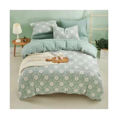 China Wholesale Customized Nondisposable Luxury Style Duvet Cover Bedding Simple Jacquard Knitted Floral Bedding Set for sale