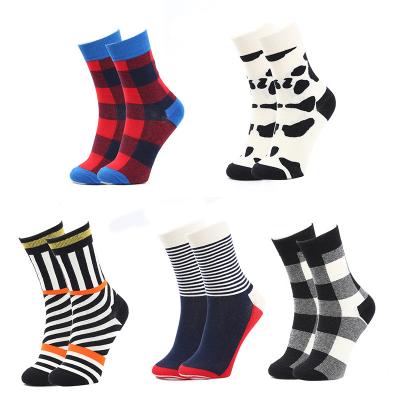 China Custom Breathable Clean Logo OEM Women Mens Womens Designer Fashion Funny Cotton Happy Crew Dress Tube Socks for sale