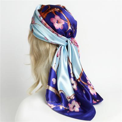 China Square Square Twill Women Real Silk Hair Wraps Head Scarves for sale