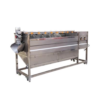 China High Efficiency Vegetable Fruit Bubble Cleaning Machine / Potato Washer for sale