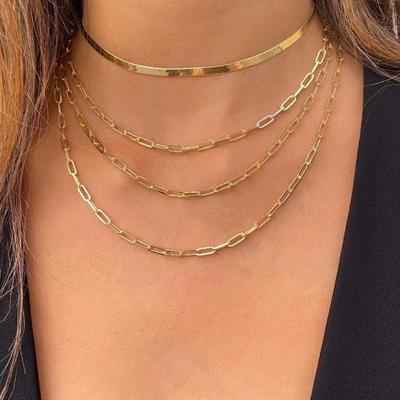 China 2021women Hiphop Fashion Jewelry Gold Plated Hip Hop Layered Necklace for sale