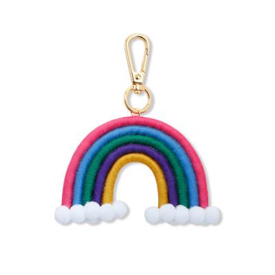 China Bohemian Multi Tassel Bag Accessories Fashion Key Chain Rainbow Color Tassel Bag Key Chain Pendant Charm for sale