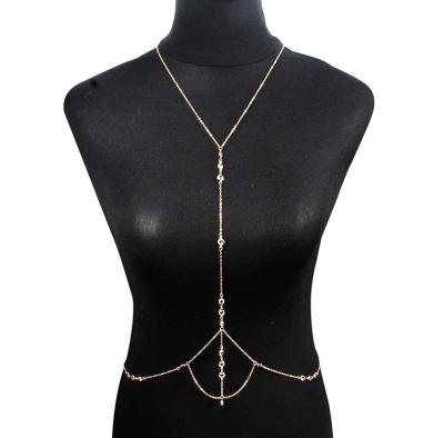 China FASHIONABLE wholesale. 2021 New Design Prices Women Body Jewelry Simple Crystal Body Chain for sale