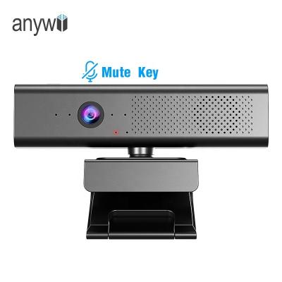 China HD Group Video Conferencing Streaming Anywii HD 1080p USB Webcam Full Live Broadcast Camera Remote Control Zoom Webcam PC Camera with Microphone and Speaker for sale