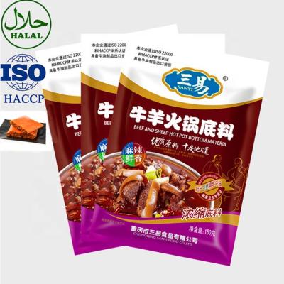 China Hotpot Factory Sale Beef and Mutton Hot Pot Soup Base of Various Seasoning Halal Food Seasonings Export for sale