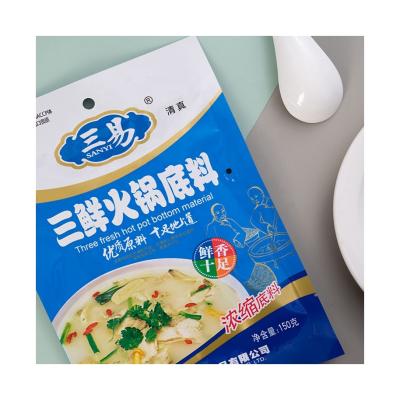 China Cooking Special Hot Selling Fresh Three-pot Halal Soup Base Hotpot Base Soup Hotpot Food Seasonings for sale