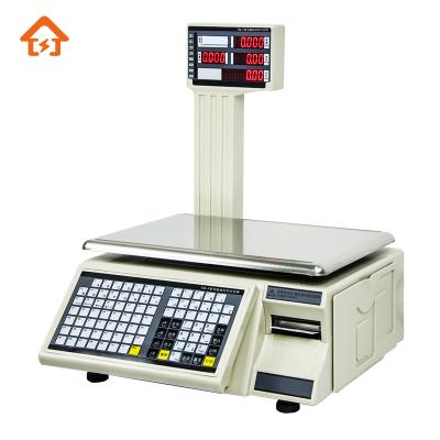 China bascula peso digital barcode weighing scale seca digital label printing scale with Pole sf400 kitchen scale escala JSJ-A for sale