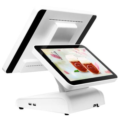 China mobile pos sumup pos machine 15.6 inch screen restaurant cafe double pos mesin kasir 8G for sale