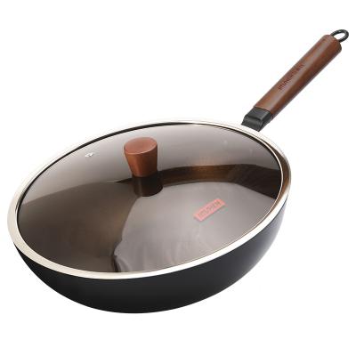 China Sustainable High Quality Chinese Traditional Cooking Carbon Steel Hand Wok Pan for sale