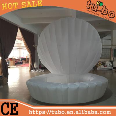 China giant LED inflatable sea shell/inflatable decorative seashell with led light/inflatable clamshell for weeding decoration 2mD for sale