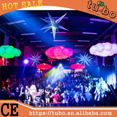 China Advertising festivals clubs sky ideas themeparty decoration inflatable ceiling led light up cloud balloon decor stage decoration for sale