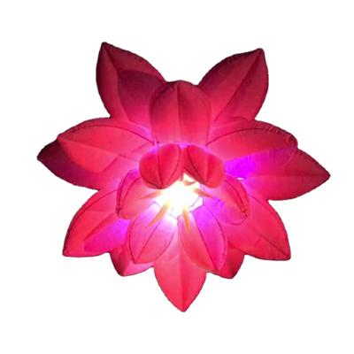 China 190T fabric inflatable led lighting fabric lotus flower for event for sale