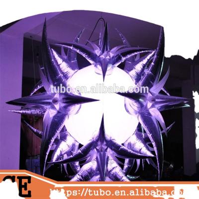 China Party New Product LED Light Inflatable Colorful Star / Inflatable Hanging Star For Christmas Stage Decoration for sale