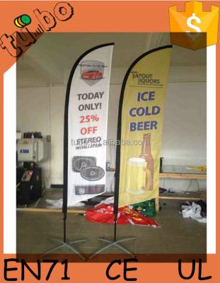 China Hot Selling Custom Size FLYING Beach Teardrop Flag With Printing / Flying Flag Beach Banner For Advertising for sale