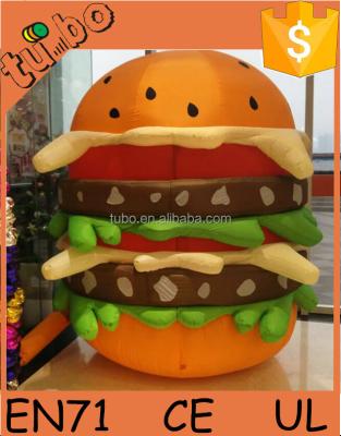 China 201D Oxford Cloth Or PVC Giant Inflatable Even Vivid Food Fixed Hamburger Advertising Model For Sale for sale