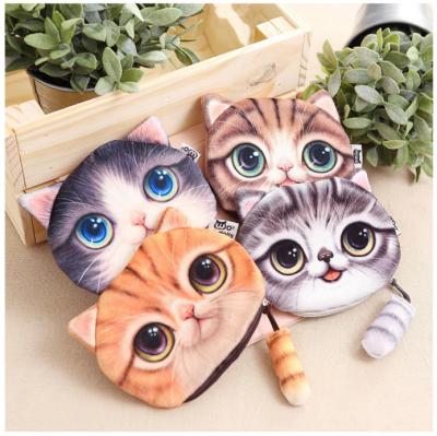 China Fashion New Stereo Cat Meow Star People Plush Mobile Phone Package Tail Zero Purses Earphones Wholesale Wire Receive Cosmetic Bag for sale