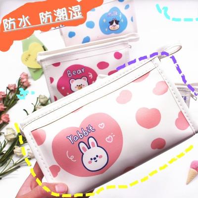 China Fashion new cartoon pen bag large-capacity lovely pencil-box waterproof makeup bag pencil-box INS students receive bag for sale