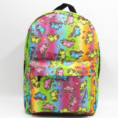 China Oxford fabric. Eaby Spot Bag Travel Rucksack Unicorn Students 3 d Printing Wave Pack New to Europe and America for sale