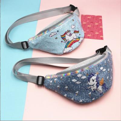 China Mermaid Portable Fashion Pockets Glitter Sports Cartoon Student Pouches Unicorn Unicorn Cosmetic Bag Purse for sale