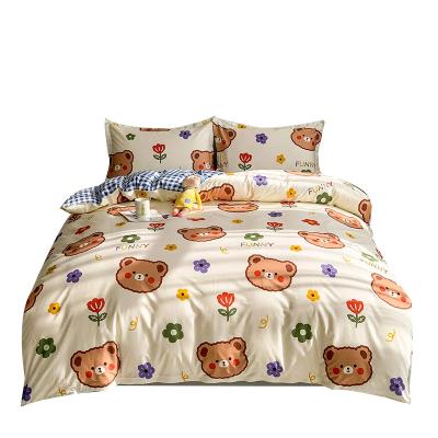 China Sustainable Custom Made High Quality 100% Cotton Sets Luxury Bed Queen Size Cartoon Children Duvet Cover Set for Sale for sale