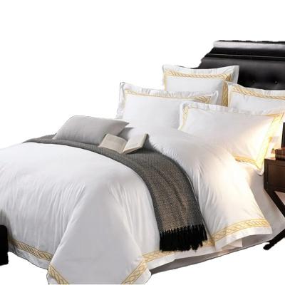 China Sustainable Luxury White Luxury Home Hotel Bedding Set for sale