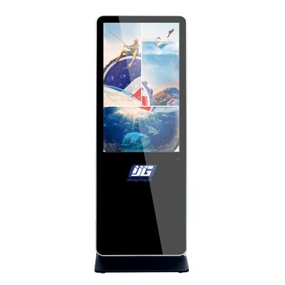 China Advertising 43 Inch Full HD Floor Standing Portable Vertical LCD Advertising Digital Signaged Display Kiosk For Restaurant for sale