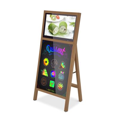 China A Panel RGB Aluminum Foldable Writing Board With 21.5 Inch LCD Digital Signage for sale