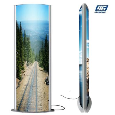 China Advertising Double Sided Vertical Biconvex Display Advertising Light Box for sale