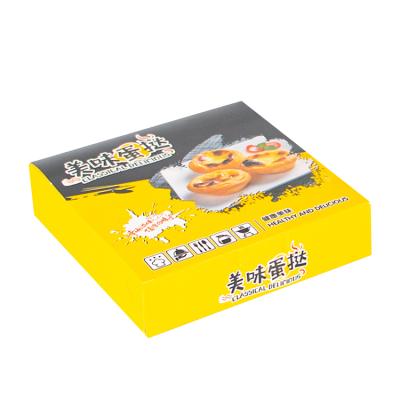 China Household Disposable Portuguese Egg Tart Box 4-6-Pack Recycled Baking Tart Box Materials Egg Tart Box Thickened Foldable Freely for sale