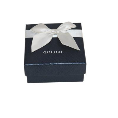 China Custom Printing Hard Cover In Luxury Cardboard Candy Wedding Gift Jewelry Packaging Environment And Plain Paper Box With Bowknot for sale