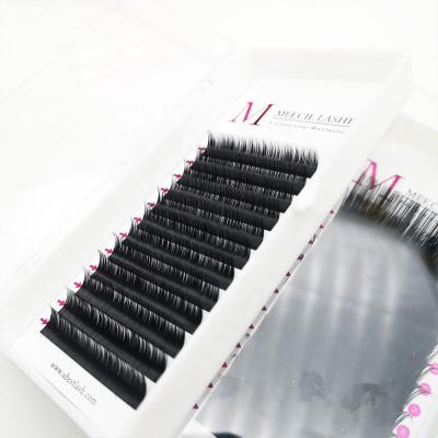 China Different Strands Long Dark Meecil Brown Eyelash Extension Natural Good Quality Handmade Silk Eyelash Extensions for sale