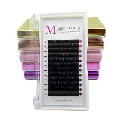 China Delicate Ellipse Matte Eyelash Extension Ellipse Flat Lash Lashes False Mink Eyelashes for sale