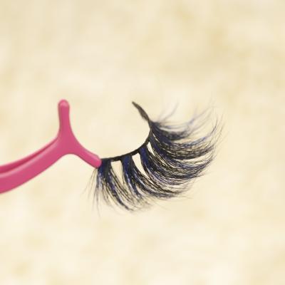 China Lashes Meecil Luxury Color Mink Strip False Lashes Soft 3D Colored False Stage Eyelashes For Makeup Artist for sale