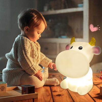 China Cartoon Toy Amazon Hot Selling PVC Cartoon Doll Bedside Sleeping Lamp Creative Calf Birthday Gift for sale