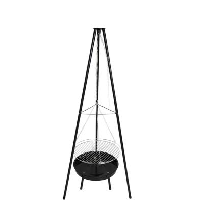 China Adjustable Height BBQ grill outdoor tripod camping bbq bonfire portable hanging stove for sale