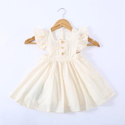 China 1Pcs Breathable Private Label RTS Summer Baby Infant Clothes Cotton Girls Toddler Ribbed Dress for sale