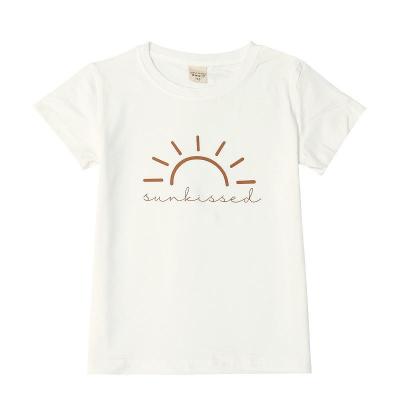 China 1Pcs Logo Summer Infant Toddler Boys Breathable Private Sun 100%Cotton Girls Clothing Short Sleeve Baby T-shirt for sale