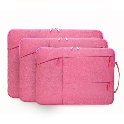 China 3 Size Rose Color Lady Office Work Conference Tablet Package Bag Women Fully Protective Multi Functional Business Laptop Shockproof Sleeve for sale