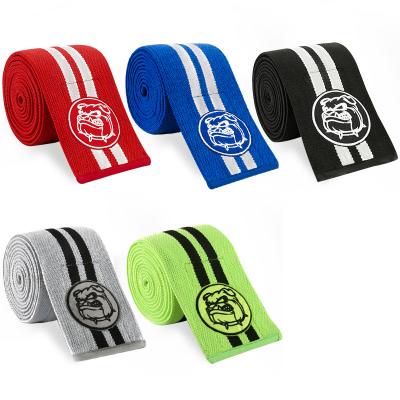 China New Style Wear Resistant Weightlifting Barbell Compression Knee Protector Cover Gym Elastic Pack With Bandage for sale