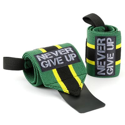 China Wear Resistant Custom Design Weight Lifting Wrist Wraps Wrist Strap Gym Bandage Straps for sale