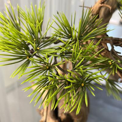 China Various Kind Of Indoor Decoration 40Cm Mini Green Pine Tree Artificial Size Artificial Bonsai Pine Plant For Sale For Home Decoration for sale