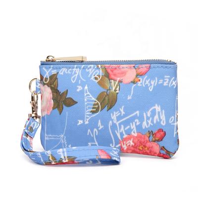 China Waterproof 2020 New Brand Designer Floral Women Phone Case Wallet Triple Zipper Clutch Wristlet Purse for sale