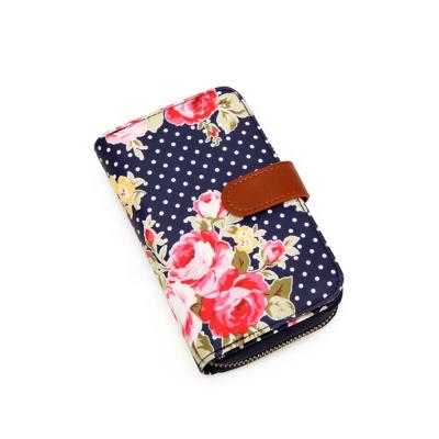 China Famous Brand Women Wallet Waterproof Female Purse Cell Phone Pocket Canvas Card Holders Bow Coin Purse Clutch Purse Women Wallet for sale